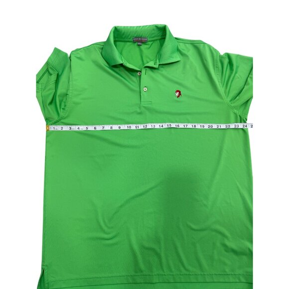 Peter Millar Summer Comfort Green Polo Shirt Gasparilla Club Logo Pirate Mens L - Picture 4 of 7